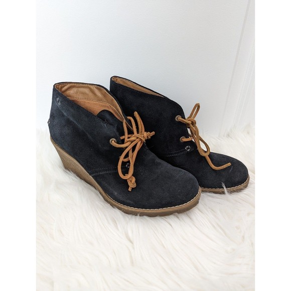 Sperry Celeste Prow Wedge Leather Ankle Booties Sz 7 - Picture 2 of 9